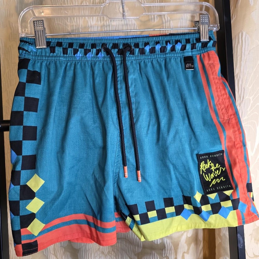 Agua Bendita Swim Truck Colorblock Sz XS